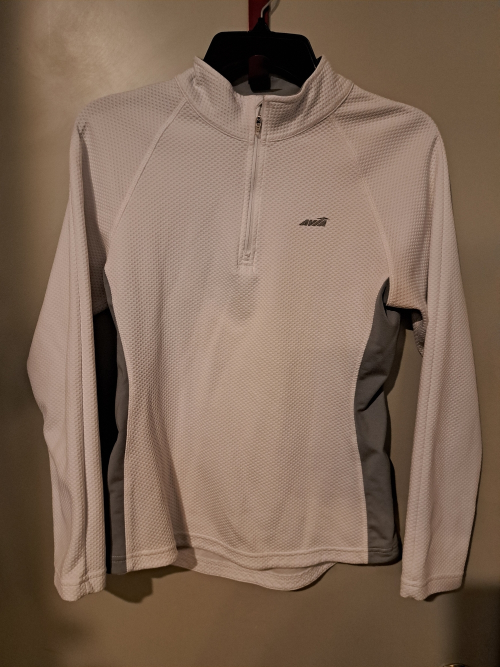 Avia Women's White Quarter-Zip Performance Sweater